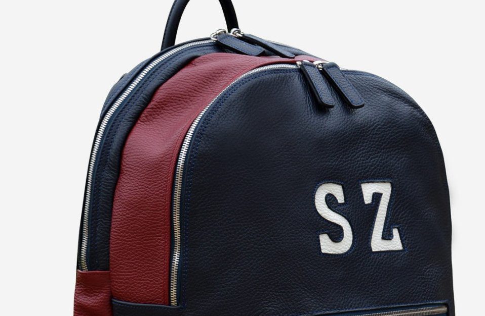backpack with initials