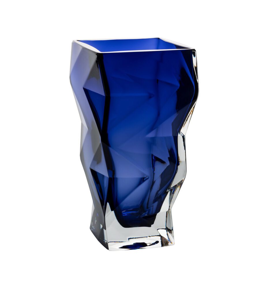 blue luxury flower vase