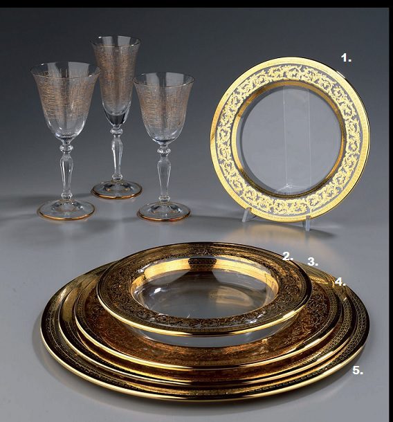 elegant plates on the table