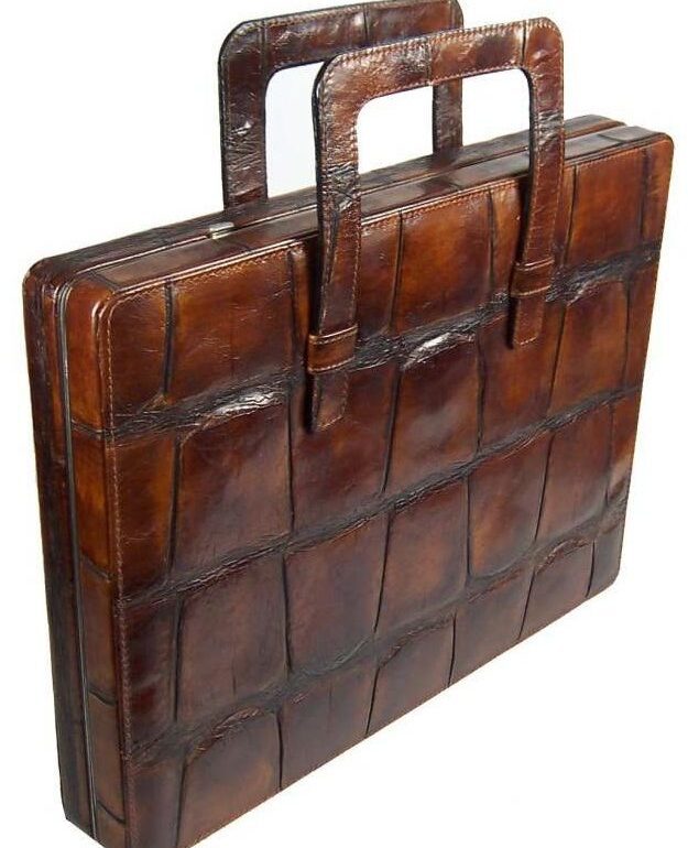 Exclusive men's leather briefcase