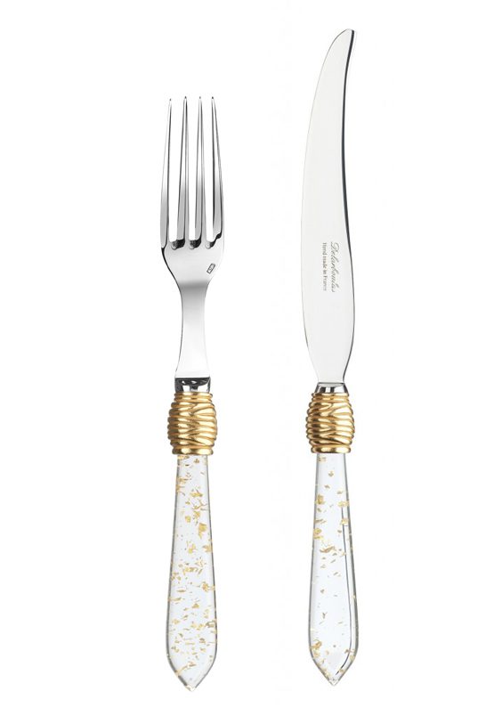 gold-plated cutlery for festive tables