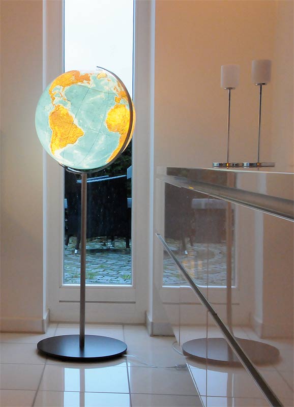 illuminated globe for the bedroom