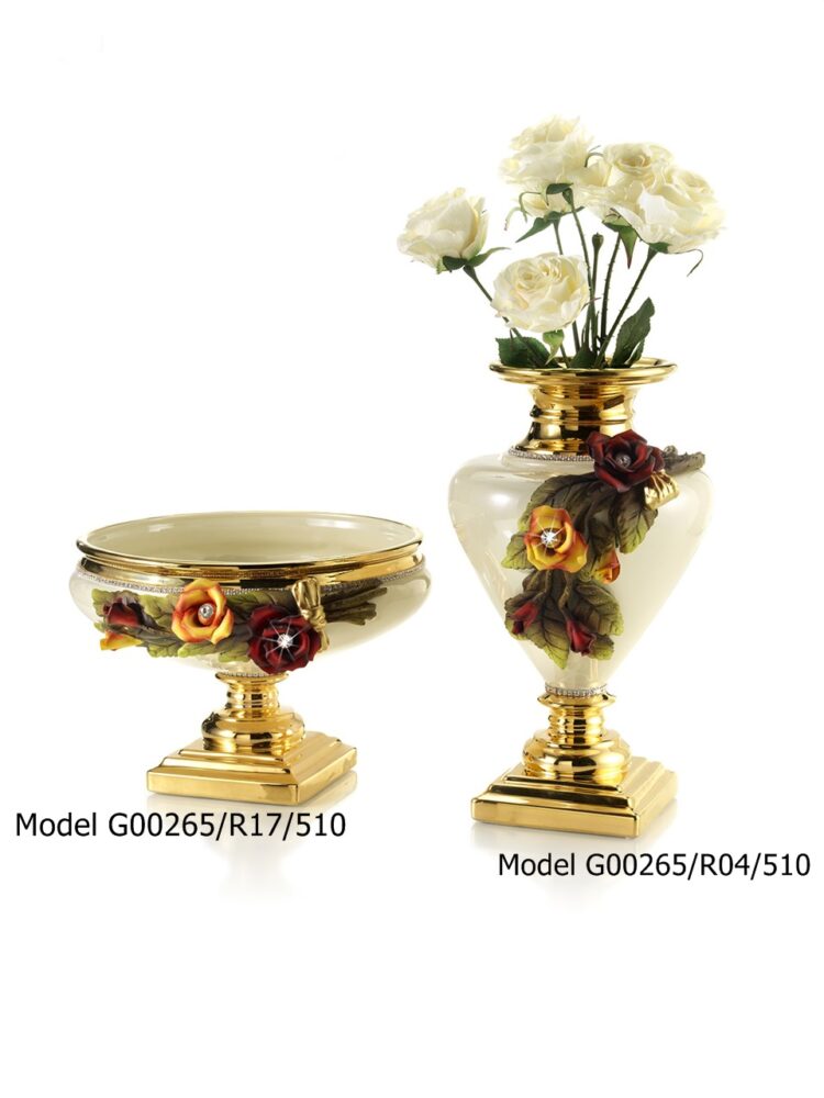 Italian vases with flowers