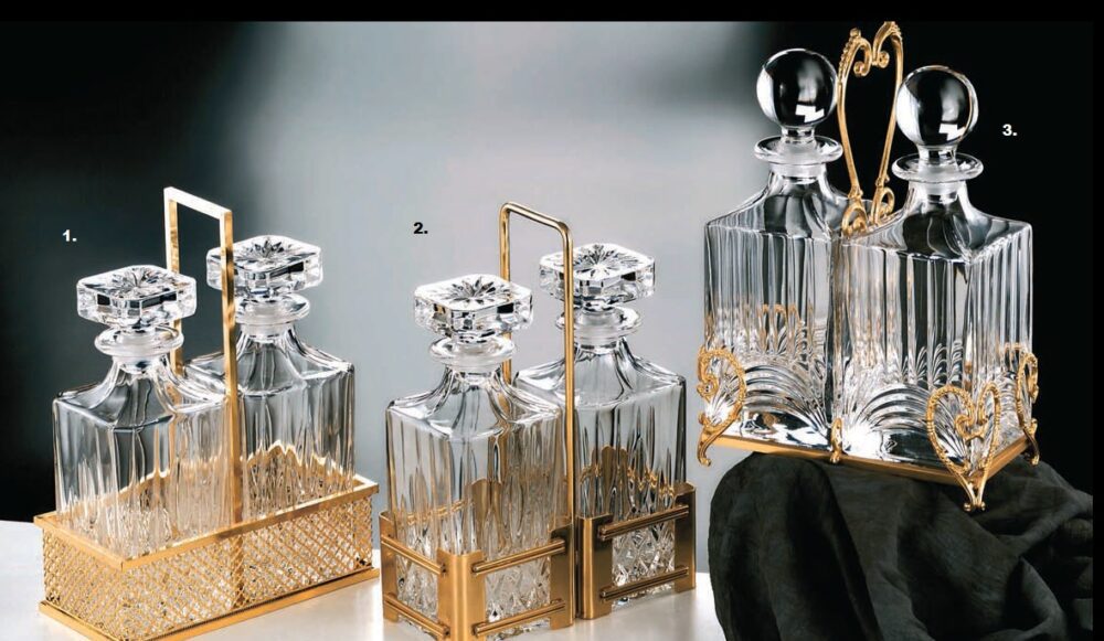 luxurious crystal decanters