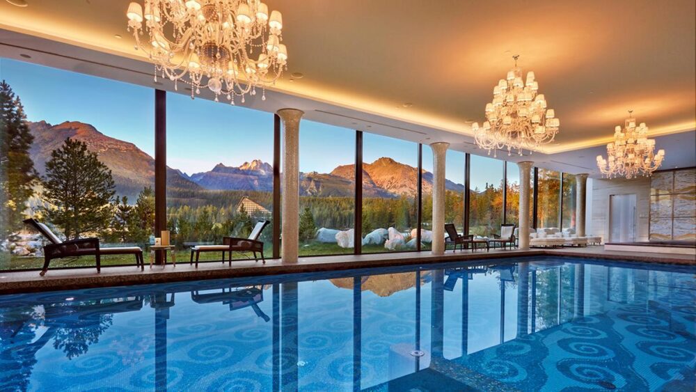 luxury swimming pool in Slovakia