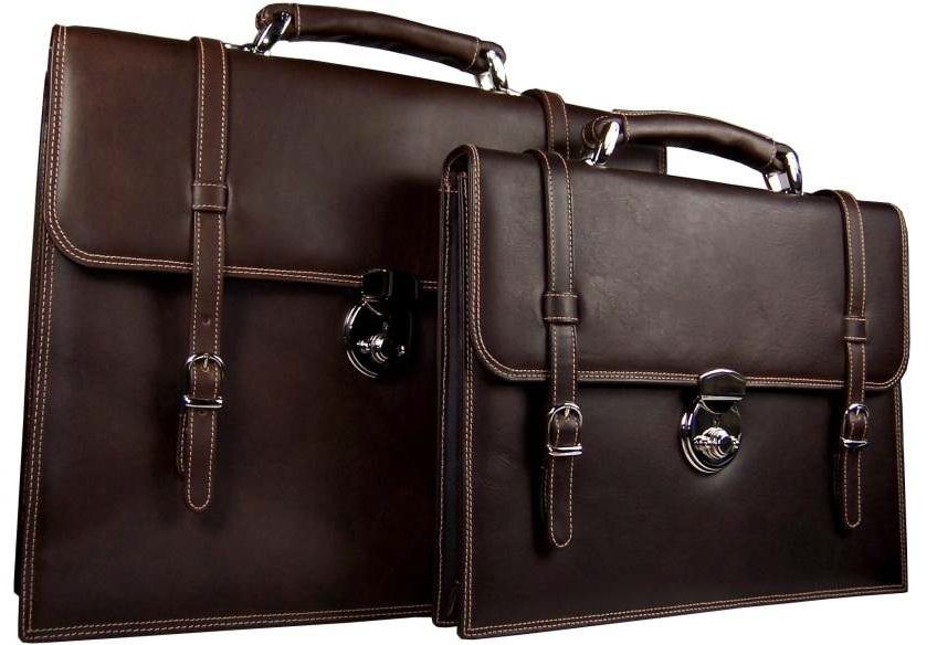 Luxurious men's leather briefcases