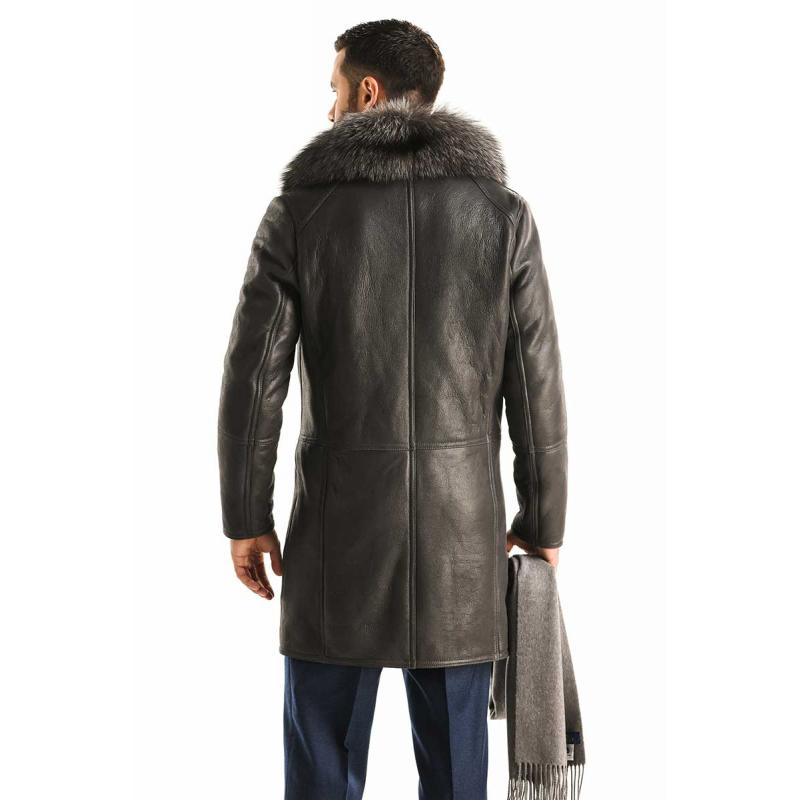 men's coat made of natural leather