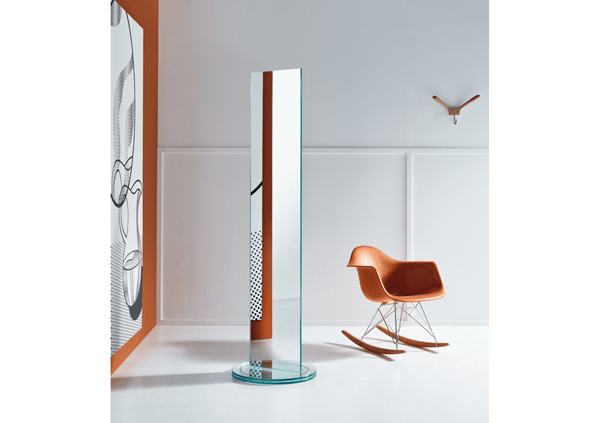 rotating glass mirror shop