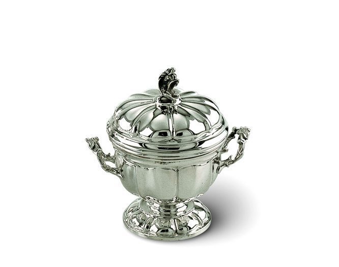 sugar bowl made of silver