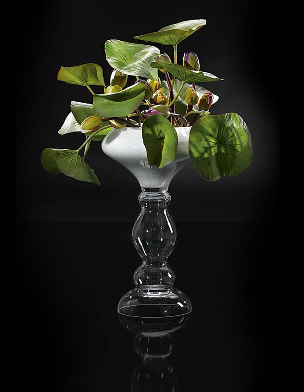 vase with artificial flowers