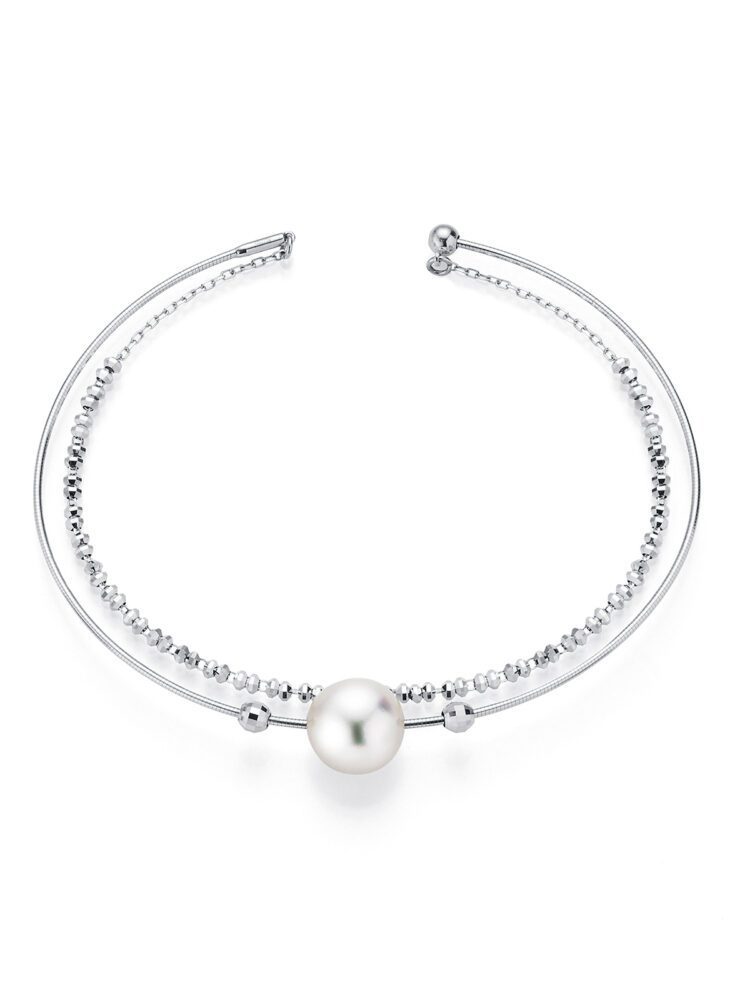 White Gold Pearl Bracelet 1