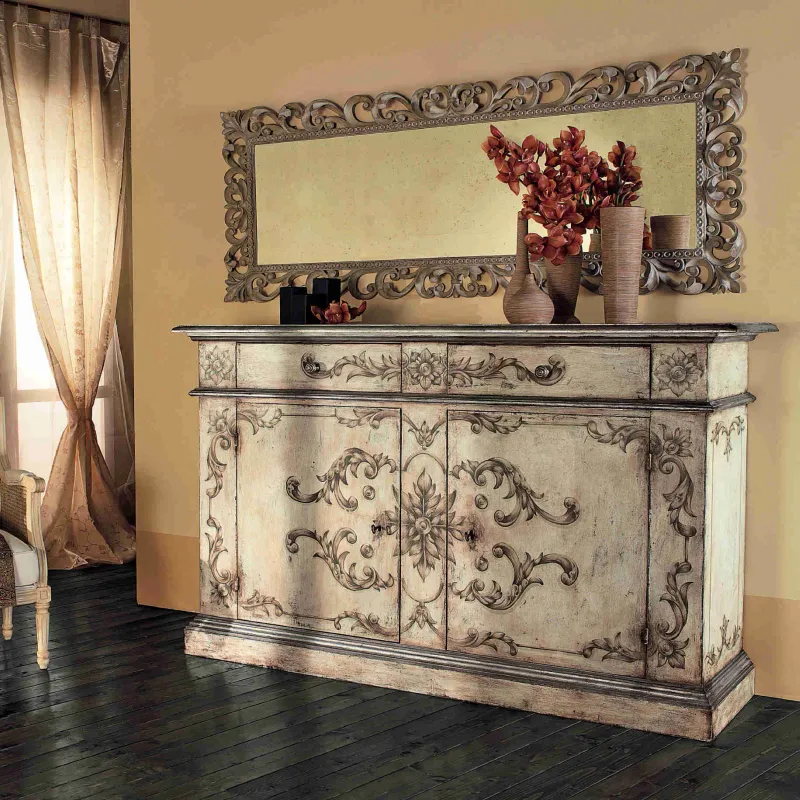 Italian Chests of Drawers Interiors Italia Made of Wood, Hand Decorated