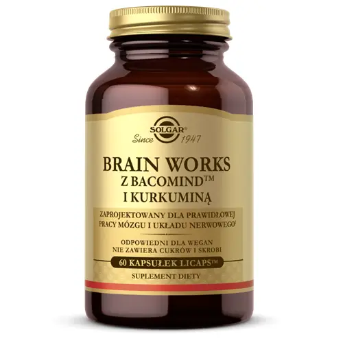 Solgar Brain Works With Bacomind And Curcumin 60 Capsules 15734