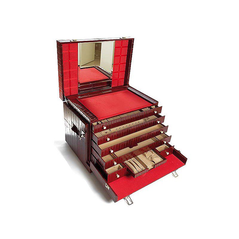 leather suitcase for jewelry