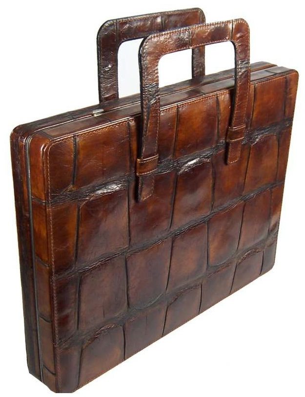 crocodile leather briefcase