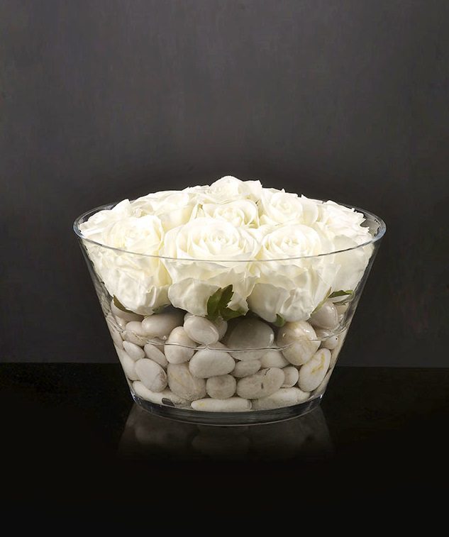 artificial white roses