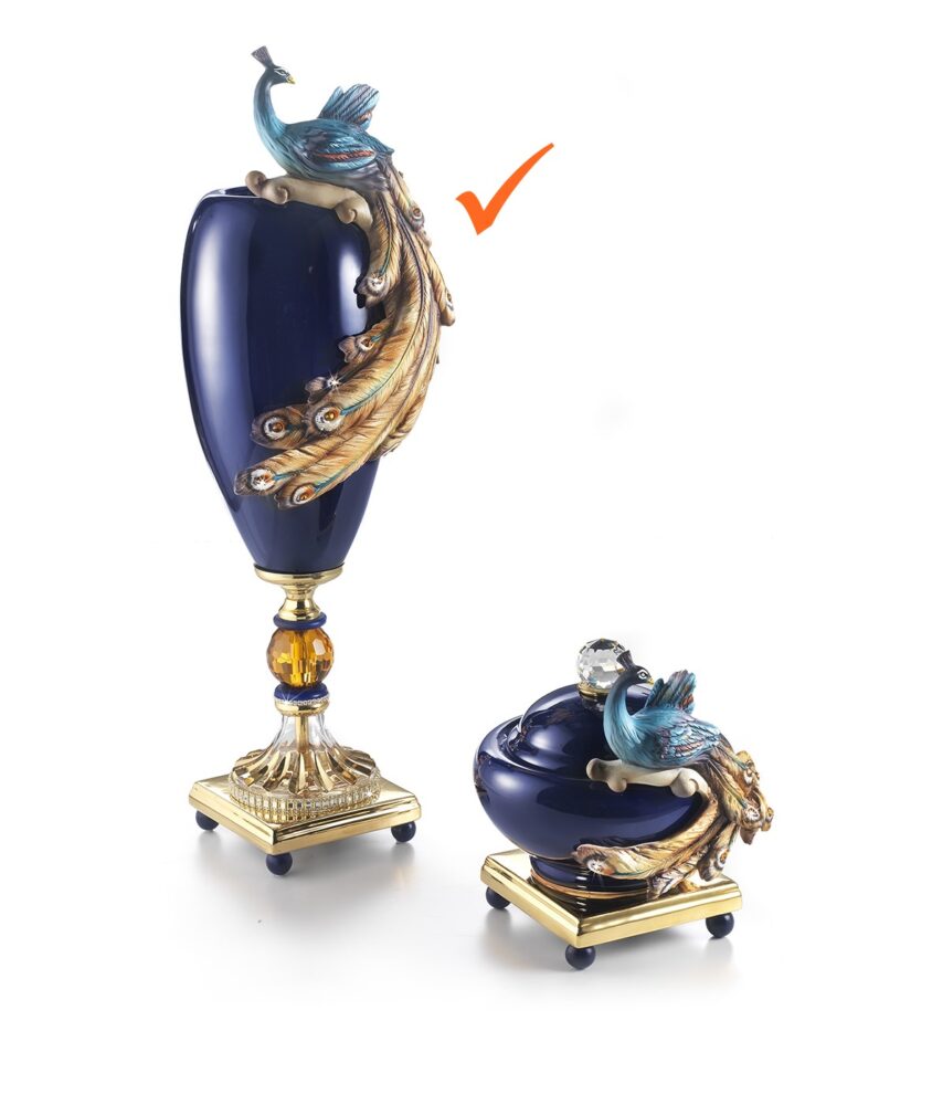 blue Italian vase for the living room