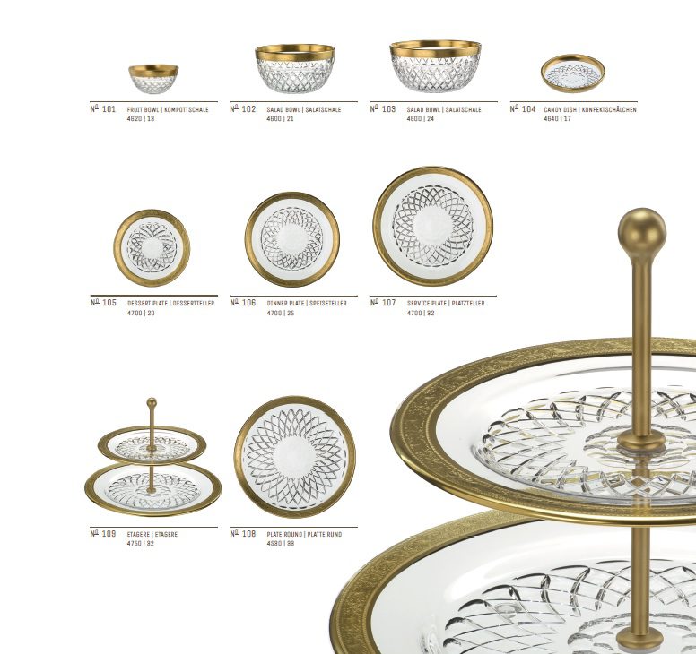 crystal tableware for the table