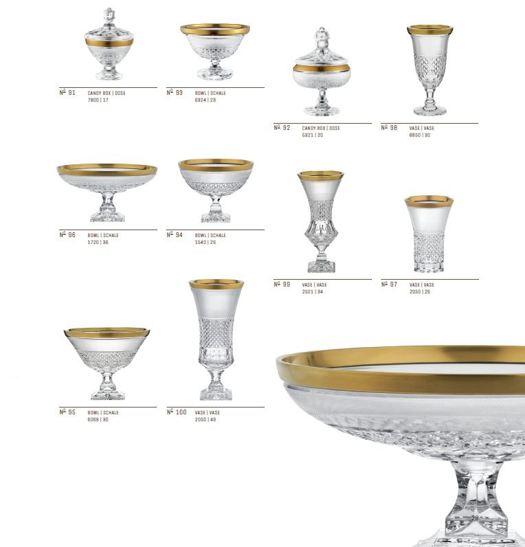 crystal tableware sets