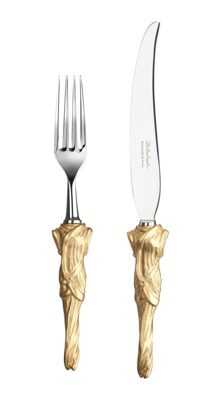 gold-plated cutlery for the holidays