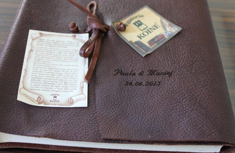 engravings on the leather album
