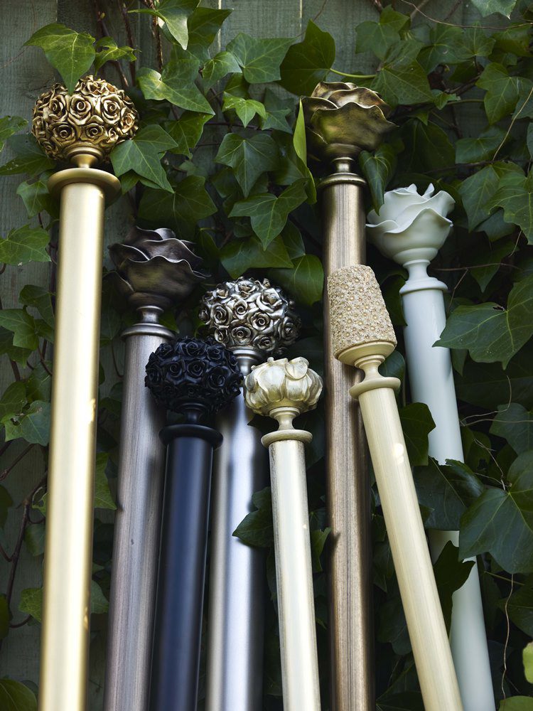 floral apartment curtain rods