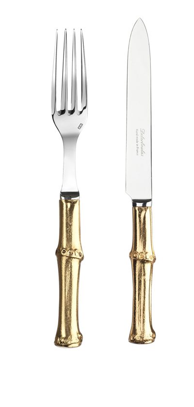 gilded cutlery