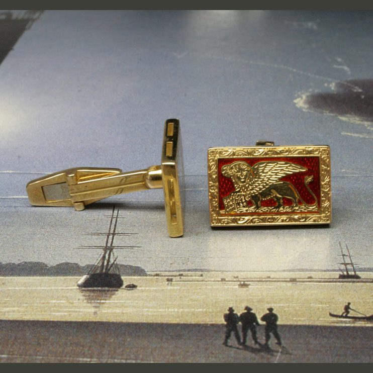 gold cufflinks