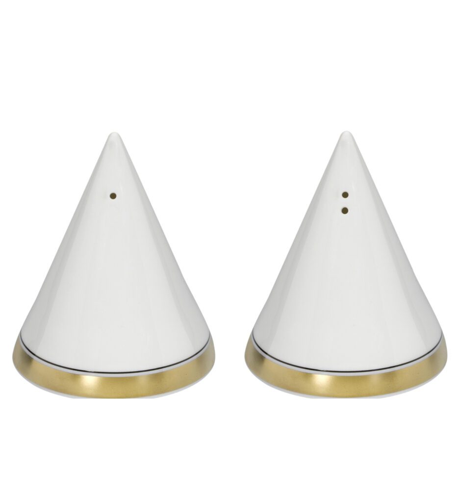 gilded salt shakers holiday tableware