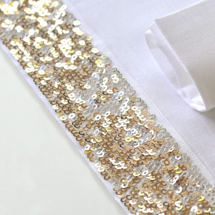 gold sequin Christmas tablecloths