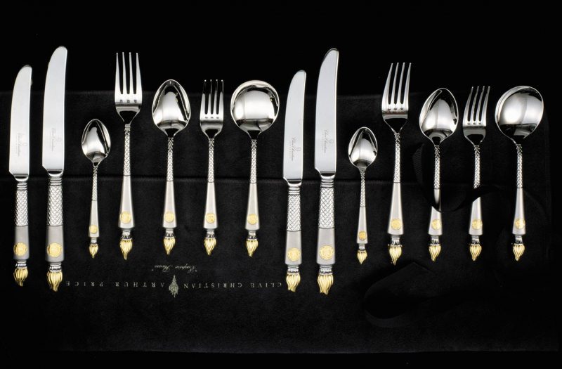 gold-plated knives forks 1