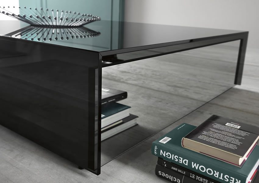 low glass coffee table