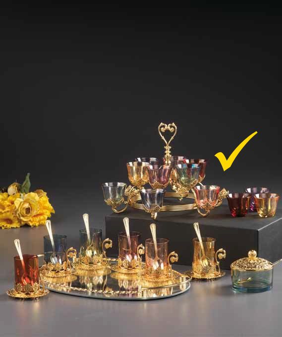 luxury coffee and tea glasses