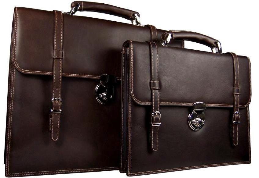 Luxury men's leather briefcases
