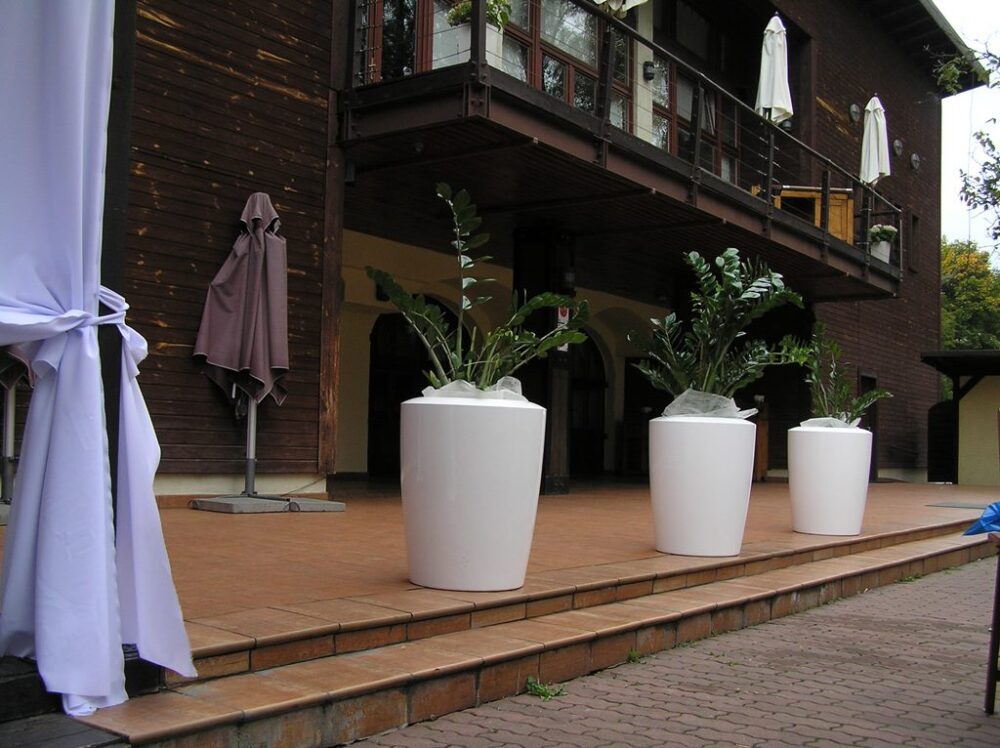 luxury planters in the yard 1