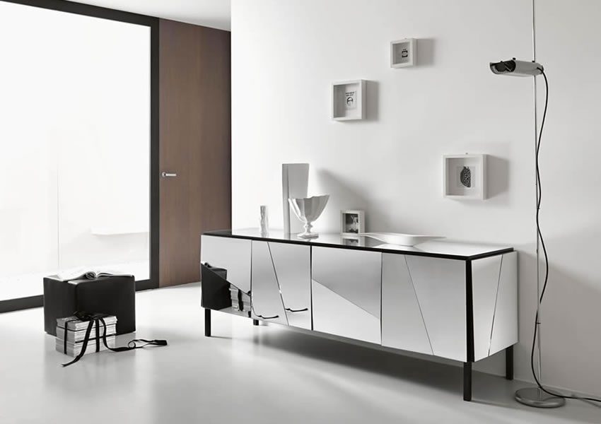 mirrored sideboard for the living room