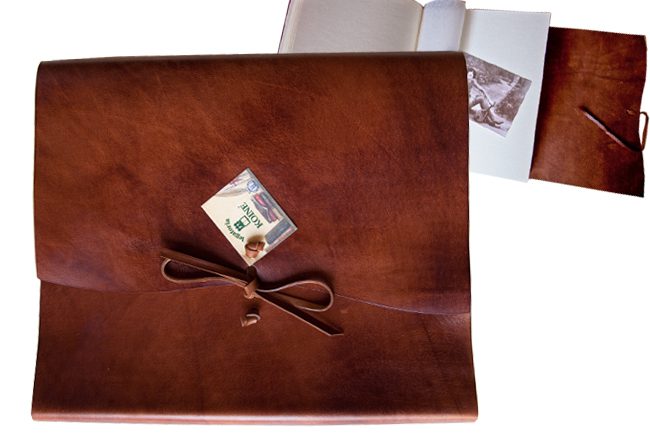 natural leather photo album