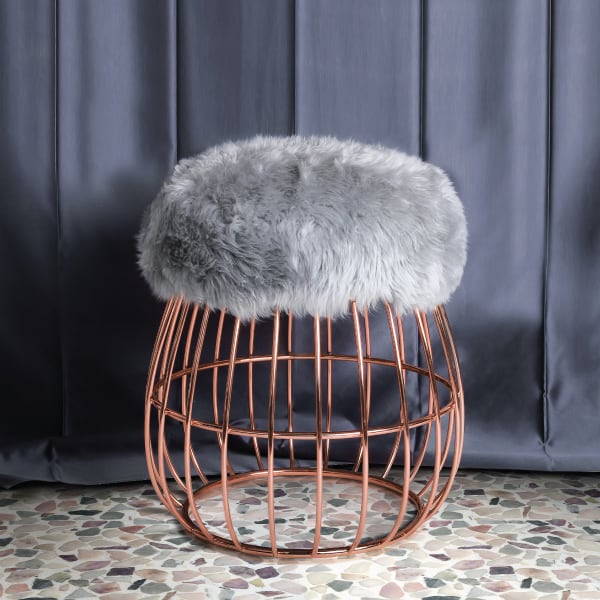 shaggy pouf