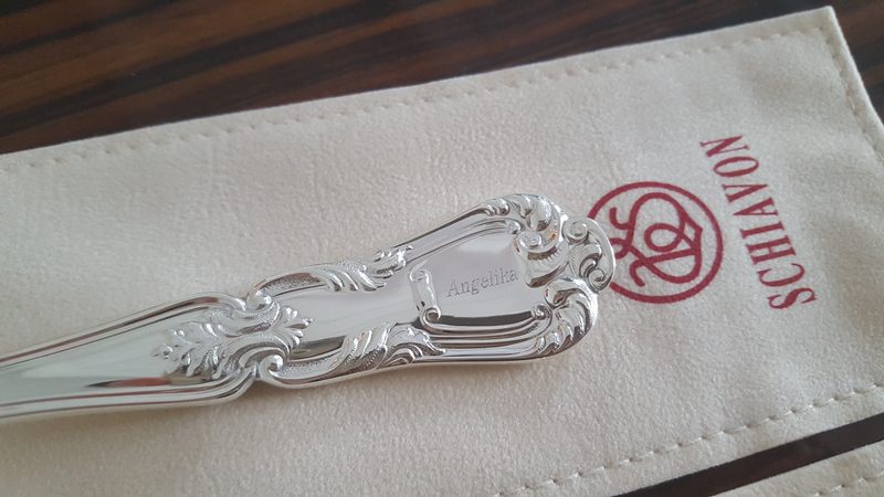 cutlery made of silver with engraving