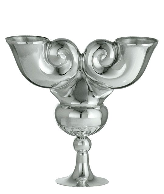 silver vase