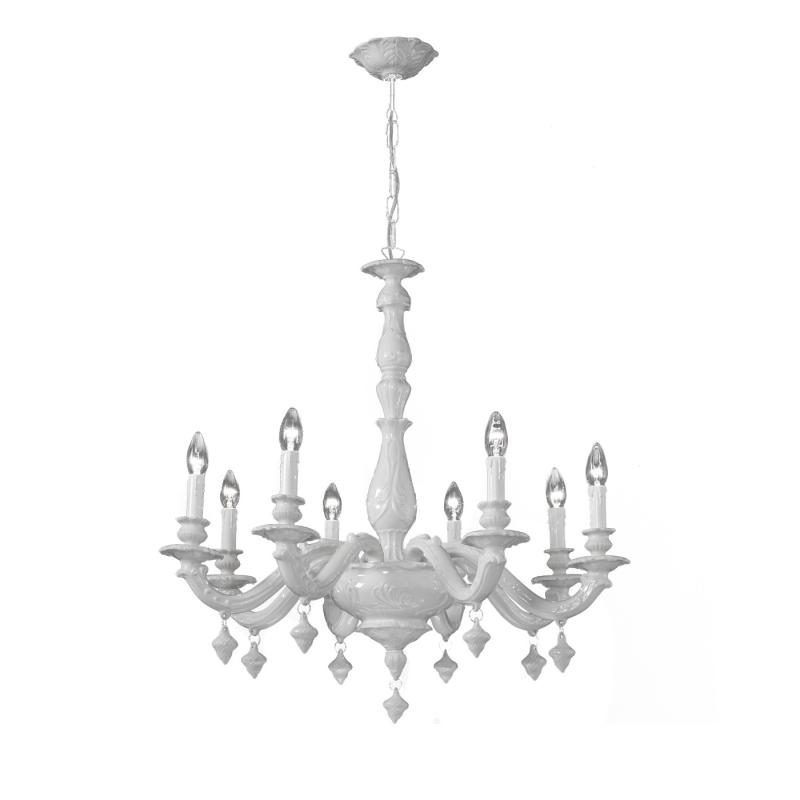 white Provencal chandelier