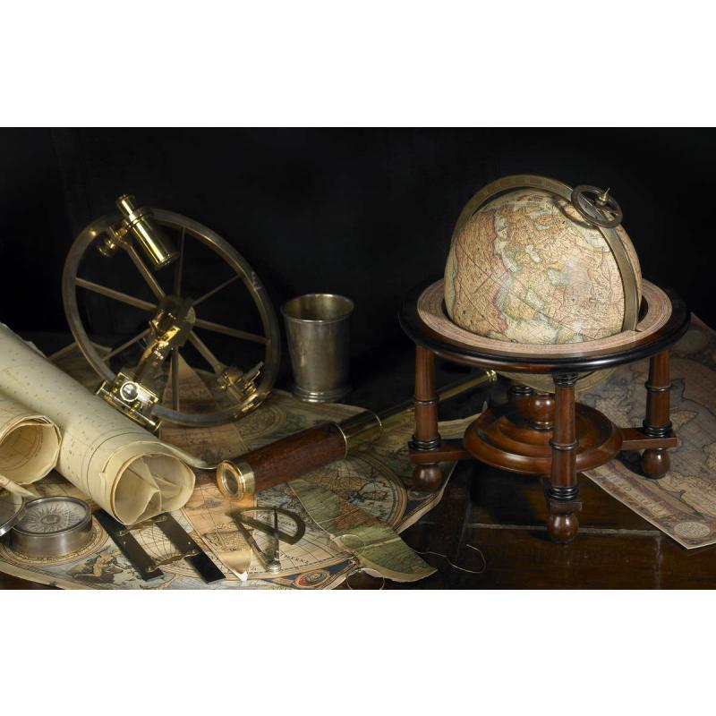Globe With Cartographic Instruments