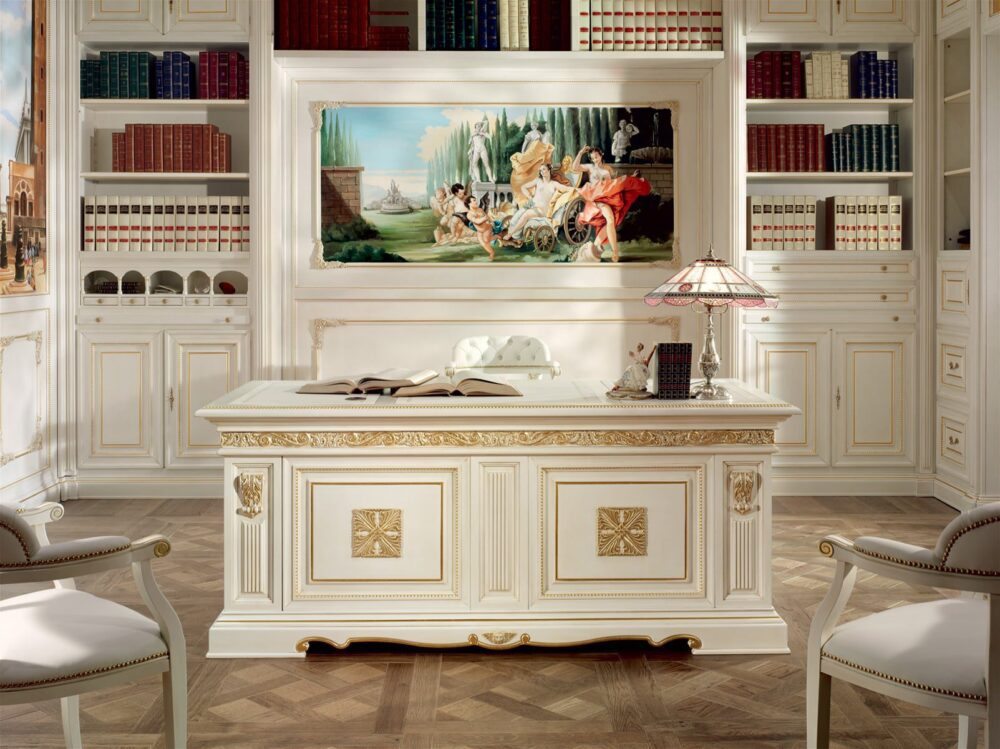 Home Office with Carved Tiles