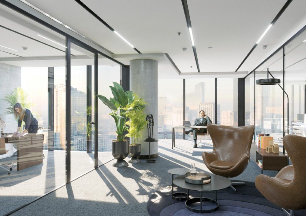 New Skyscraper in Warsaw Interior