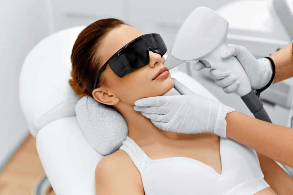 Face care. Facial laser hair removal. Epilation. Smooth skin.