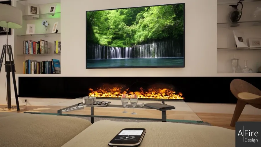 How does a water vapor fireplace work?